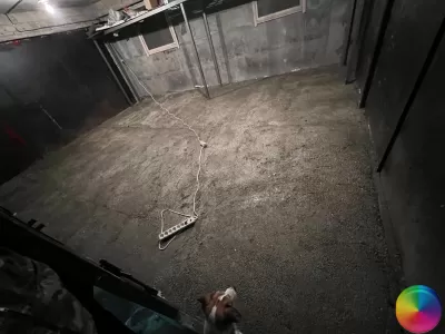 Полусухая стяжка для теплого пола из полистиролбетона.